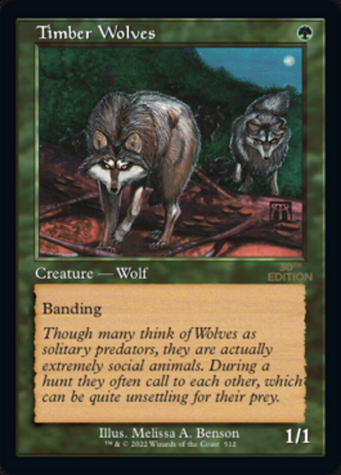 Timber Wolves (30a) / Retro Frame