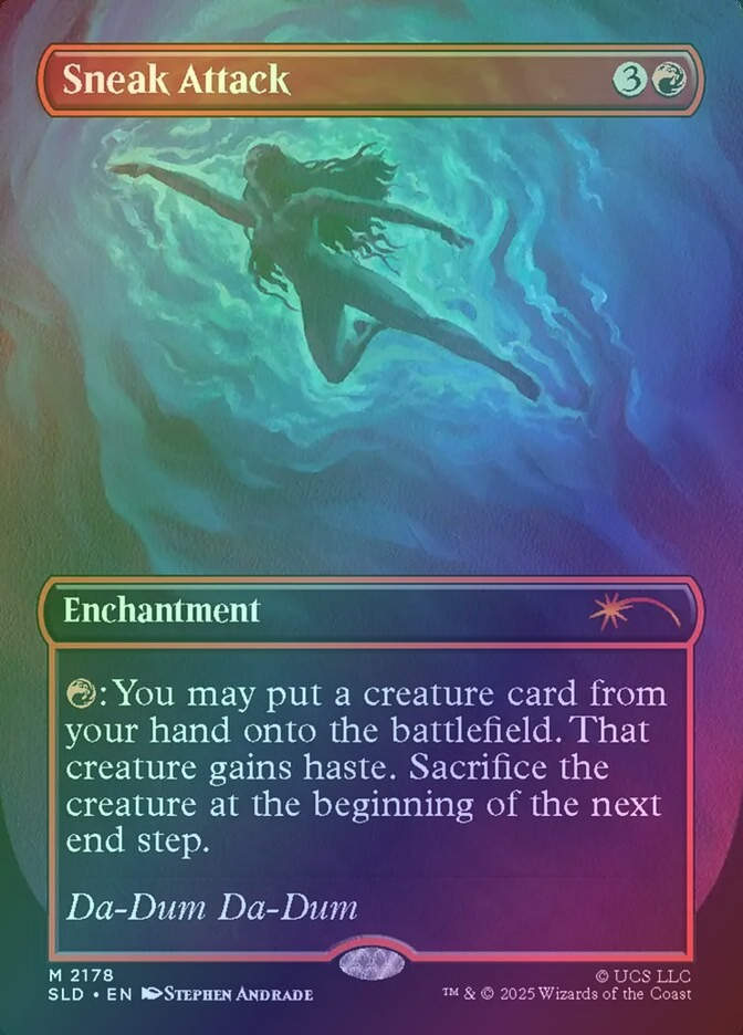 Sneak Attack (SLD) (2178) / Borderless / Rainbow Foil
