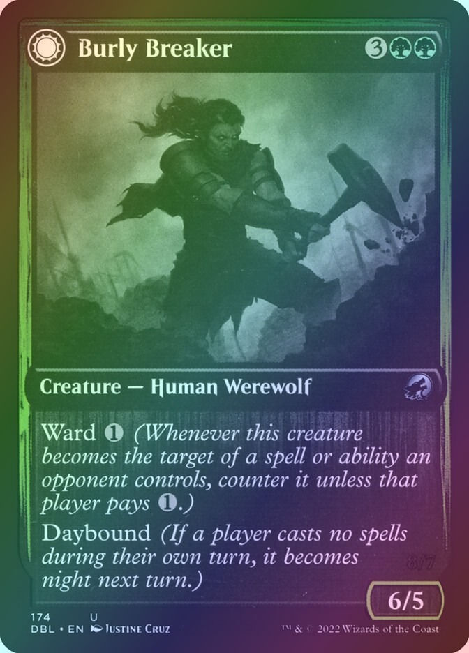 Burly Breaker // Dire-Strain Demolisher (DBL) (174) / Foil — cara 1 de 2