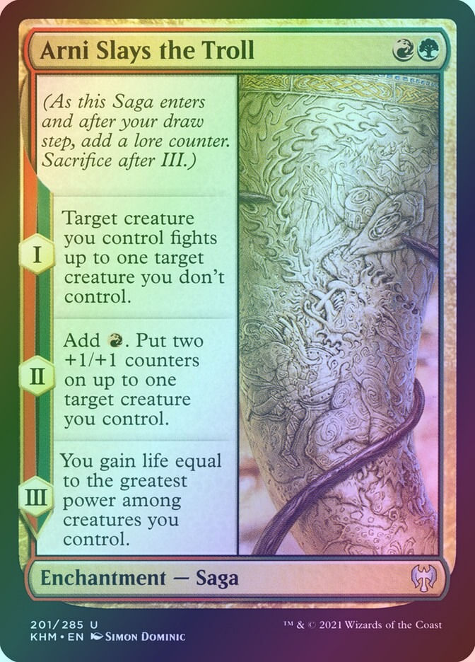 Arni Slays the Troll (KHM) (201) / Foil