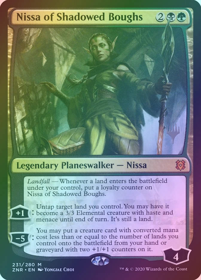 Nissa of Shadowed Boughs (PZNR) (231p) / Foil