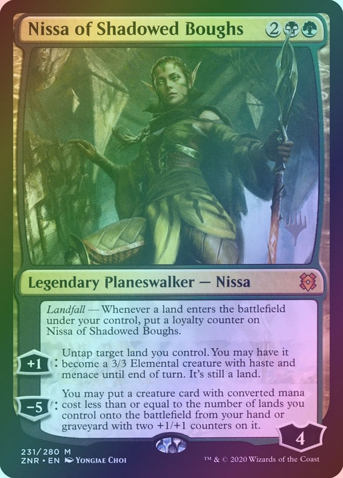 Nissa of Shadowed Boughs (PZNR) (231p) / Foil
