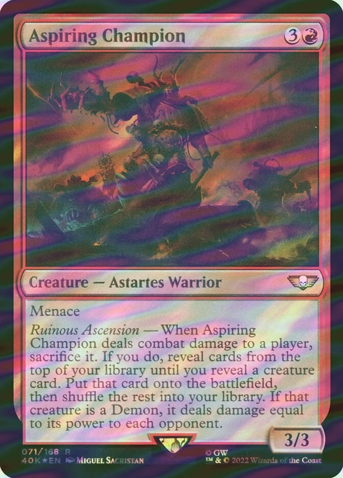 Aspiring Champion (40K) (71★) / Surge Foil