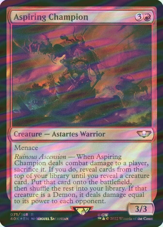 Aspiring Champion (40K) (71★) / Surge Foil