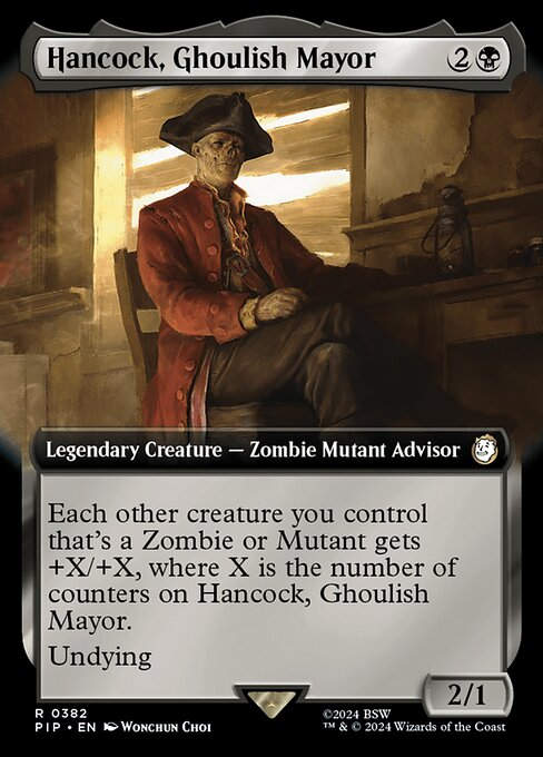 Hancock, Ghoulish Mayor (pip) (382) / Extended Art