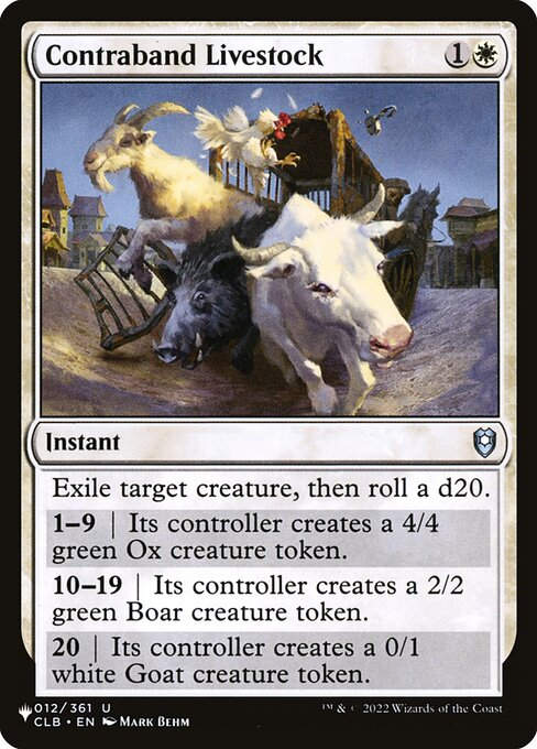 Contraband Livestock (PLST) (CLB-12)