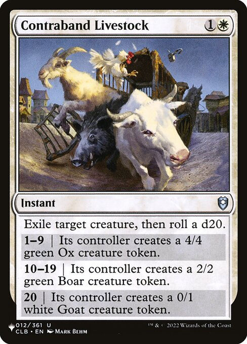 Contraband Livestock (PLST) (CLB-12)