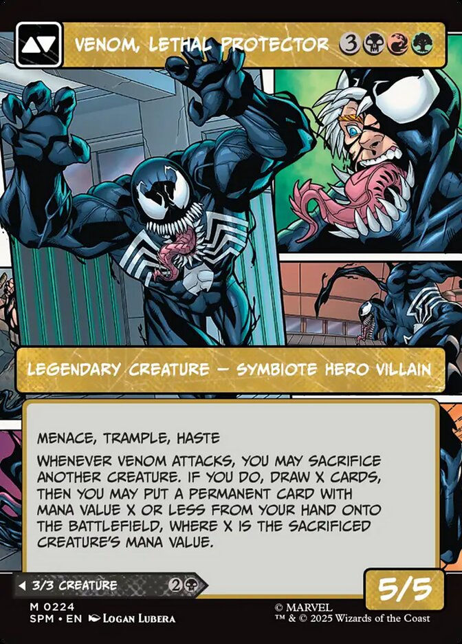 Eddie Brock // Venom, Lethal Protector (SPM) (224) / Borderless / Showcase — cara 2 de 2