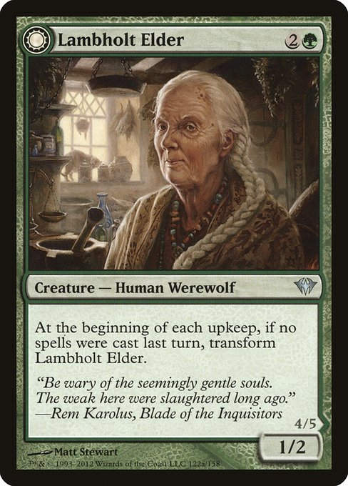 Lambholt Elder // Silverpelt Werewolf (DKA)