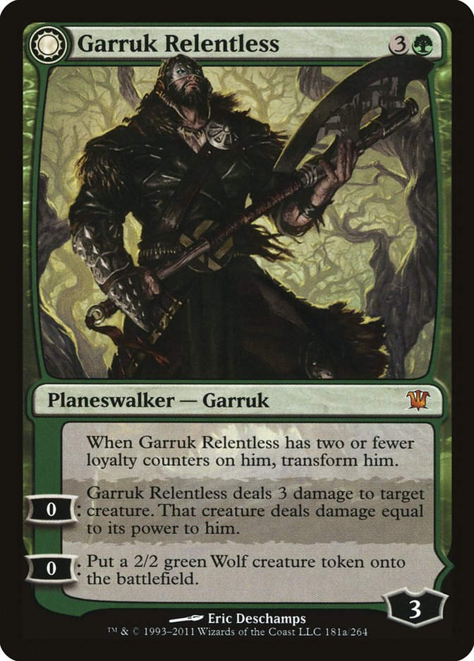 Garruk Relentless // Garruk, the Veil-Cursed (ISD) (181)