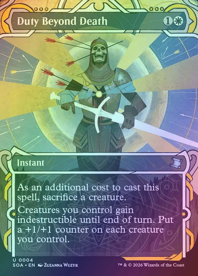 Duty Beyond Death (SOA) (4) / Borderless / Showcase / Foil