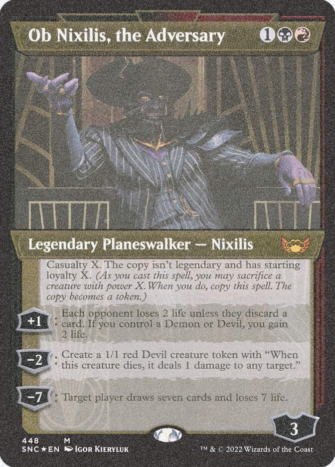 Ob Nixilis, the Adversary (SNC) (448) / Showcase / Foil Etched