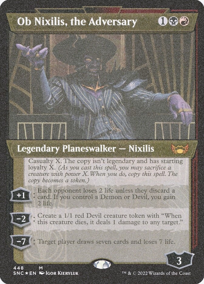 Ob Nixilis, the Adversary (SNC) (448) / Showcase / Foil Etched