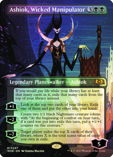 Ashiok, Wicked Manipulator (woe) / Borderless Foil