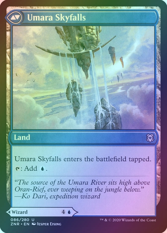 Umara Wizard // Umara Skyfalls (ZNR) (86) / Foil — cara 2 de 2