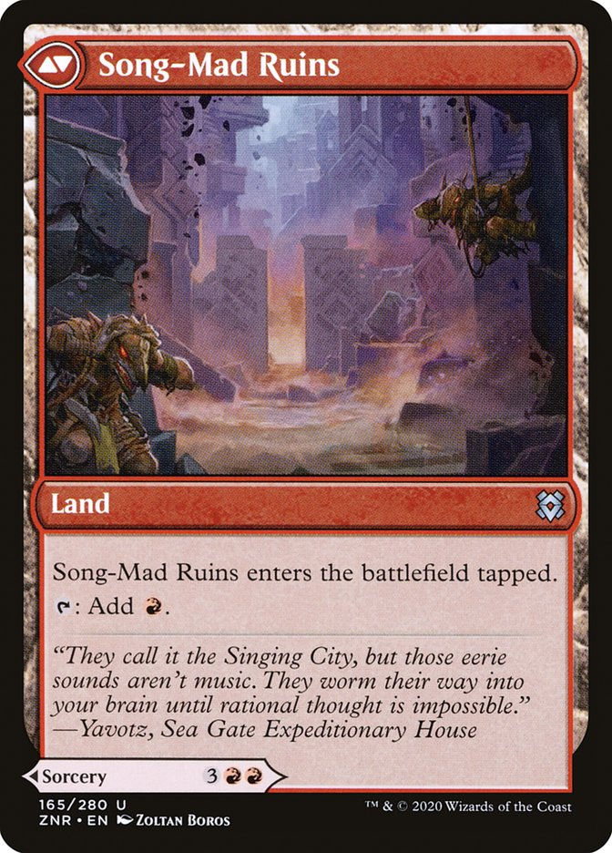 Song-Mad Treachery // Song-Mad Ruins (ZNR) (165) — cara 2 de 2