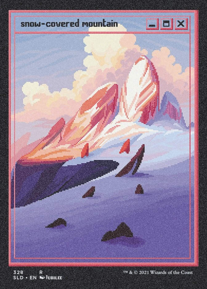 Snow-Covered Mountain (SLD) (328) / Foil Etched