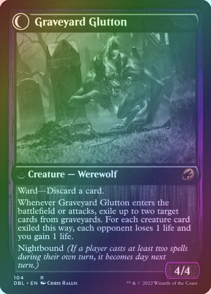 Graveyard Trespasser // Graveyard Glutton (DBL) (104) / Foil — cara 2 de 2