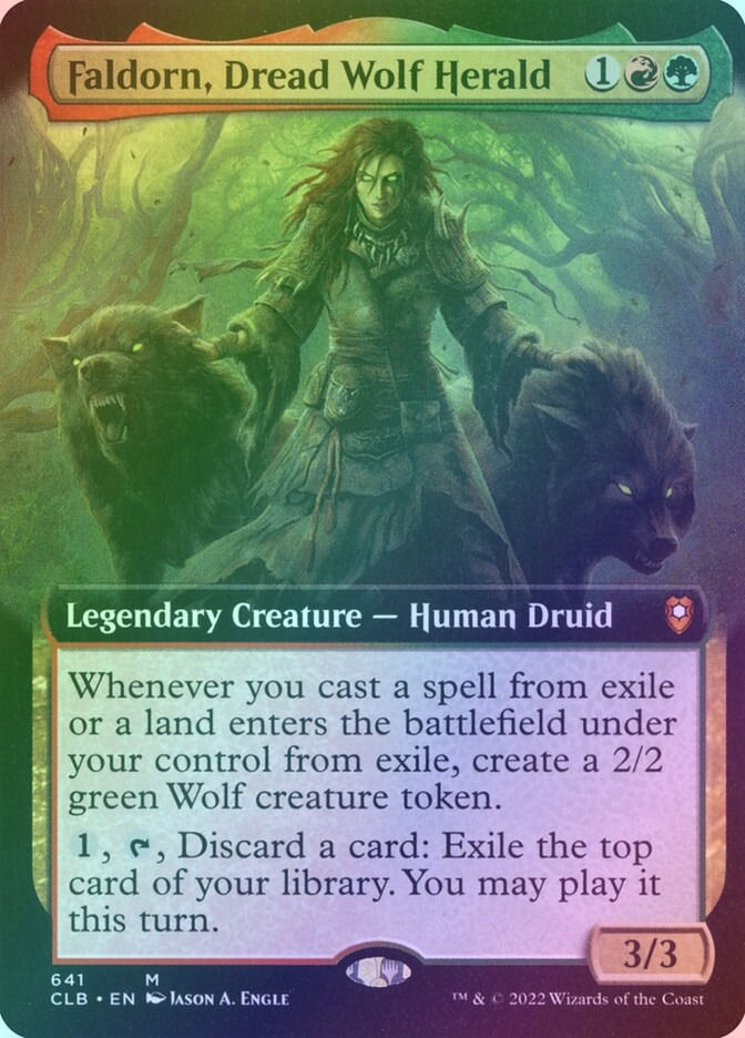Faldorn, Dread Wolf Herald (CLB) (641) / Extended Art / Foil