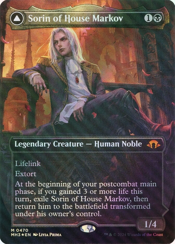 Sorin of House Markov // Sorin (MH3) (470) / Borderless / Textured Foil — cara 1 de 2