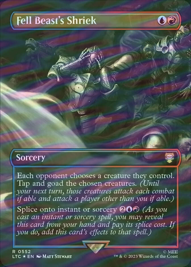 Fell Beast's Shriek (LTC) (552) / Borderless / Surge Foil