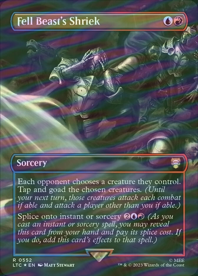 Fell Beast's Shriek (LTC) (552) / Borderless / Surge Foil