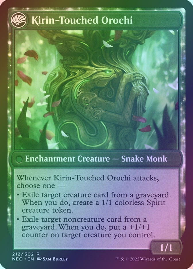 Teachings of the Kirin // Kirin-Touched Orochi (NEO) (212) / Foil — cara 2 de 2