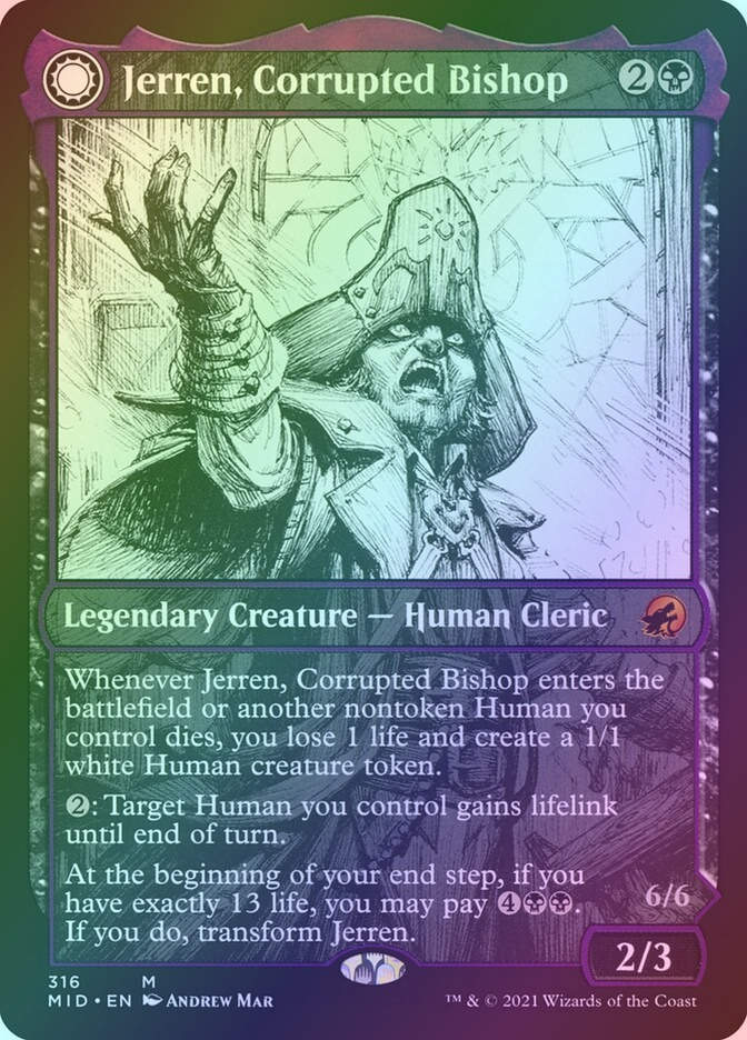 Jerren, Corrupted Bishop // Ormendahl, the Corrupter (MID) (316)