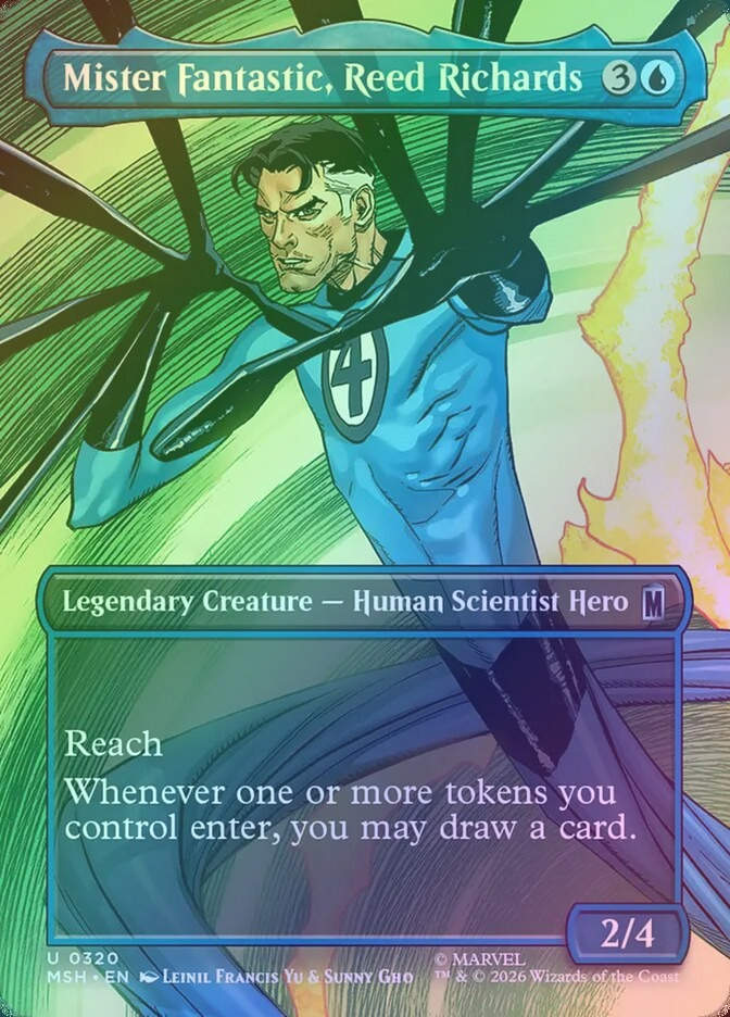 Mister Fantastic, Reed Richards (MSH) (320) / Borderless / Foil