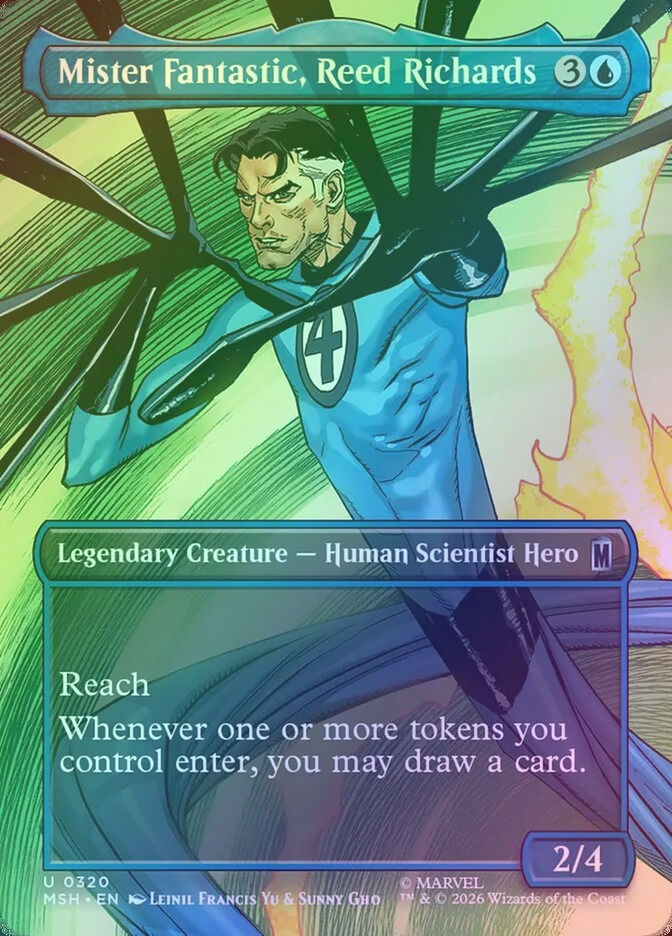 Mister Fantastic, Reed Richards (MSH) (320) / Borderless / Foil