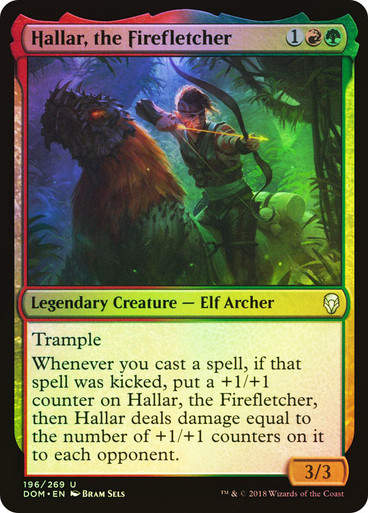 Hallar, the Firefletcher (DOM) (196) / Foil