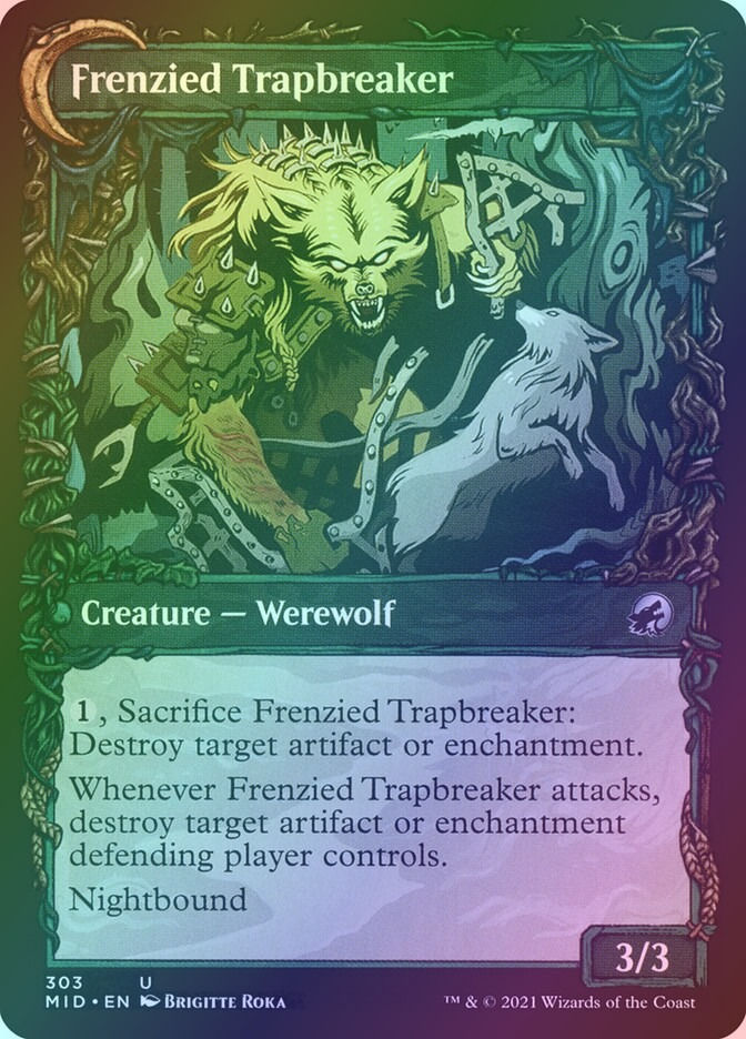 Outland Liberator // Frenzied Trapbreaker (MID) (303) / Showcase / Foil — cara 2 de 2