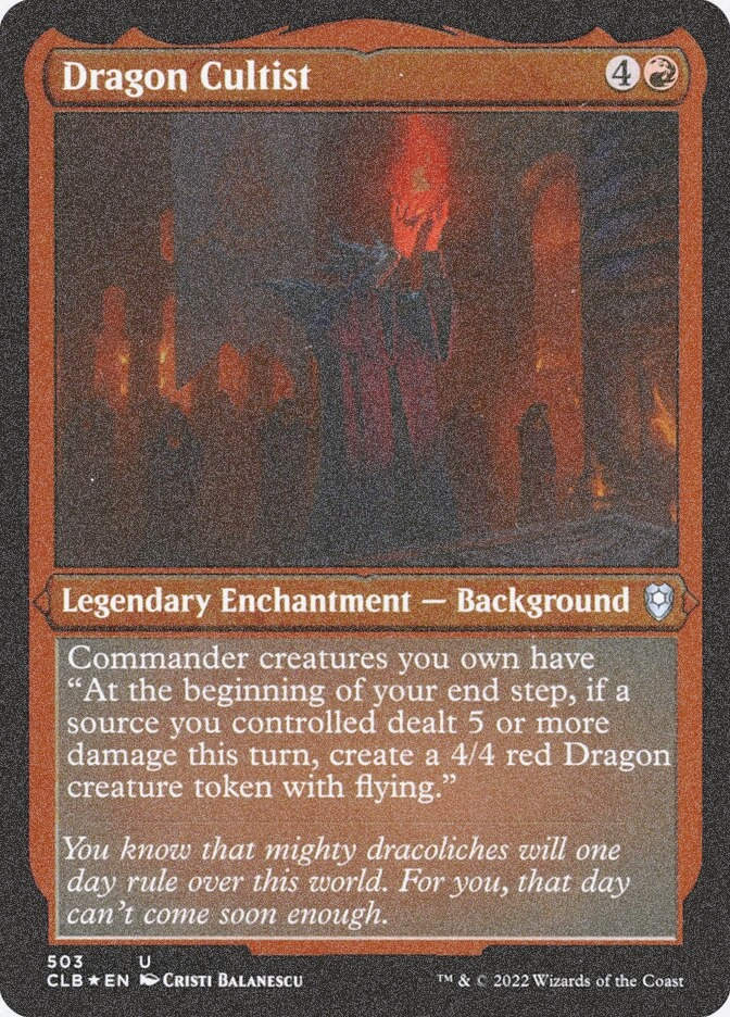 Dragon Cultist (CLB) (503) / Foil Etched