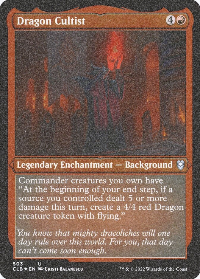 Dragon Cultist (CLB) (503) / Foil Etched