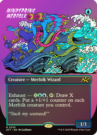 Mindspring Merfolk (DFT) (335) / Foil / Borderless