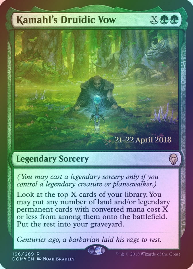 Kamahl's Druidic Vow (PDOM) (166s) / Foil