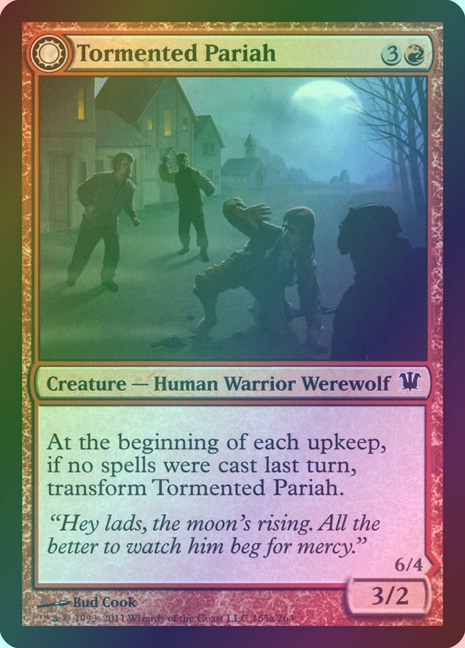 Tormented Pariah // Rampaging Werewolf (ISD) (165) / Foil — cara 1 de 2