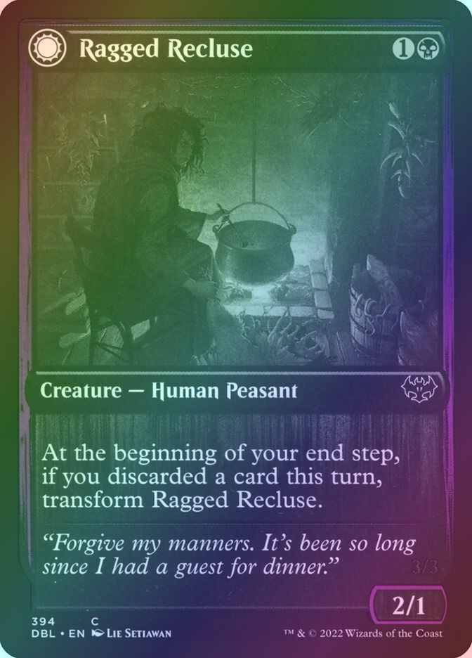 Ragged Recluse // Odious Witch (DBL) (394) / Foil — cara 1 de 2