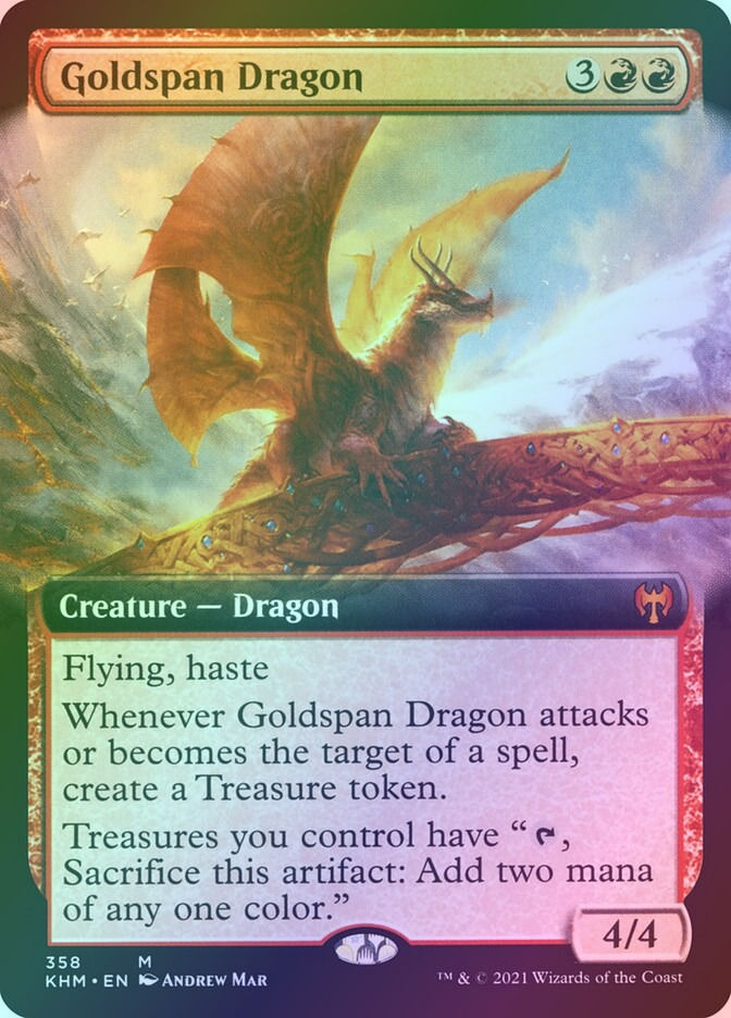 Goldspan Dragon (KHM) (358) / Extended Art / Foil