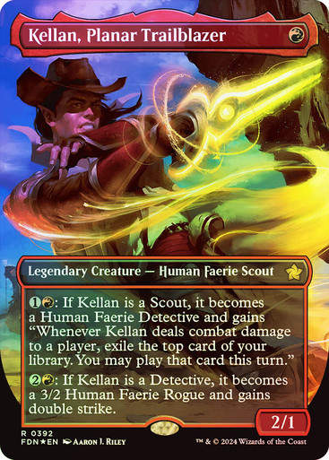 Kellan, Planar Trailblazer (FDN) (392) / Mana Foil / Borderless