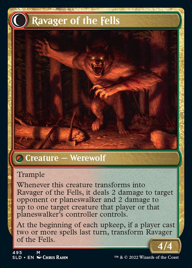Huntmaster of the Fells // Ravager of the Fells (SLD) (495) — cara 2 de 2