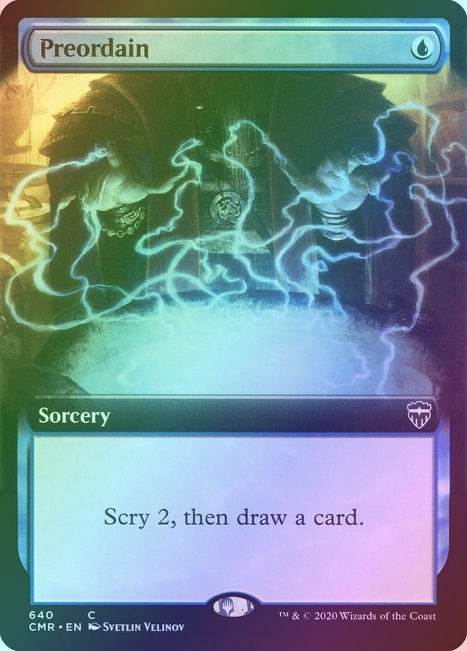Preordain (CMR) (640) / Extended Art / Foil