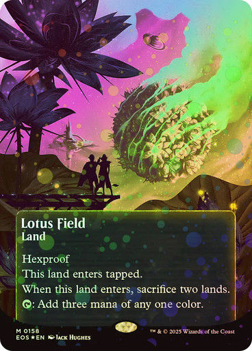 Lotus Field (EOS) (158) / Borderless Galaxy Foil