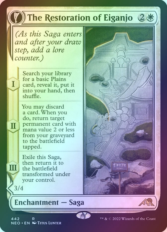 The Restoration of Eiganjo // Architect of Restoration (NEO) (442) / Foil — cara 1 de 2