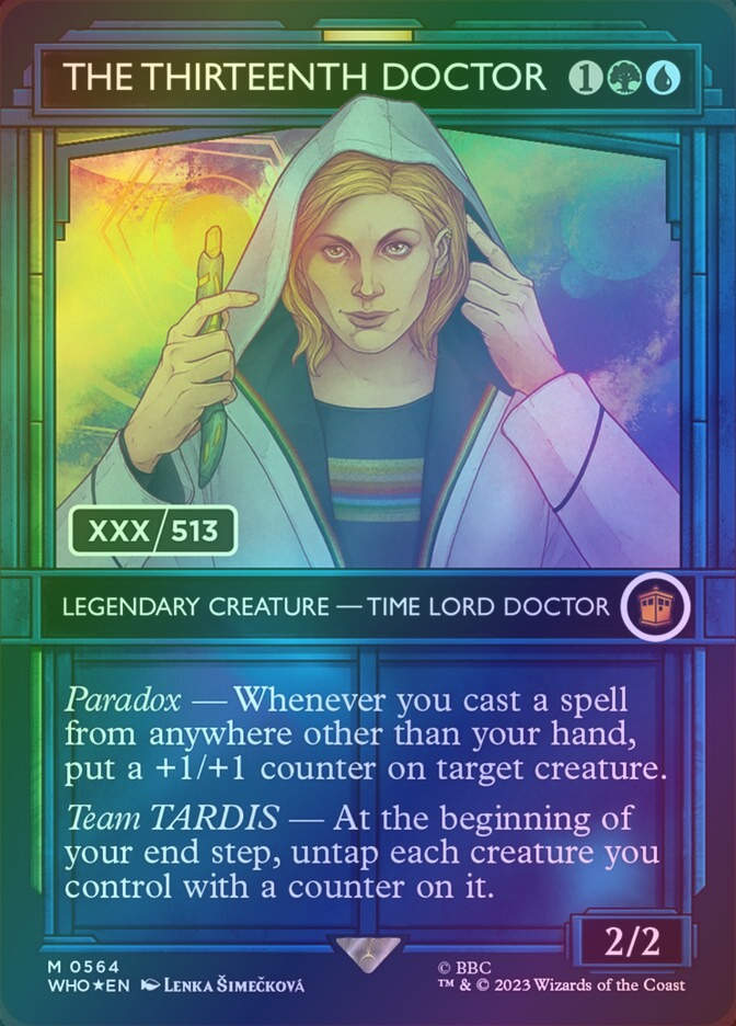 The Thirteenth Doctor (WHO) (564z) / Borderless / Showcase / Double Rainbow Foil