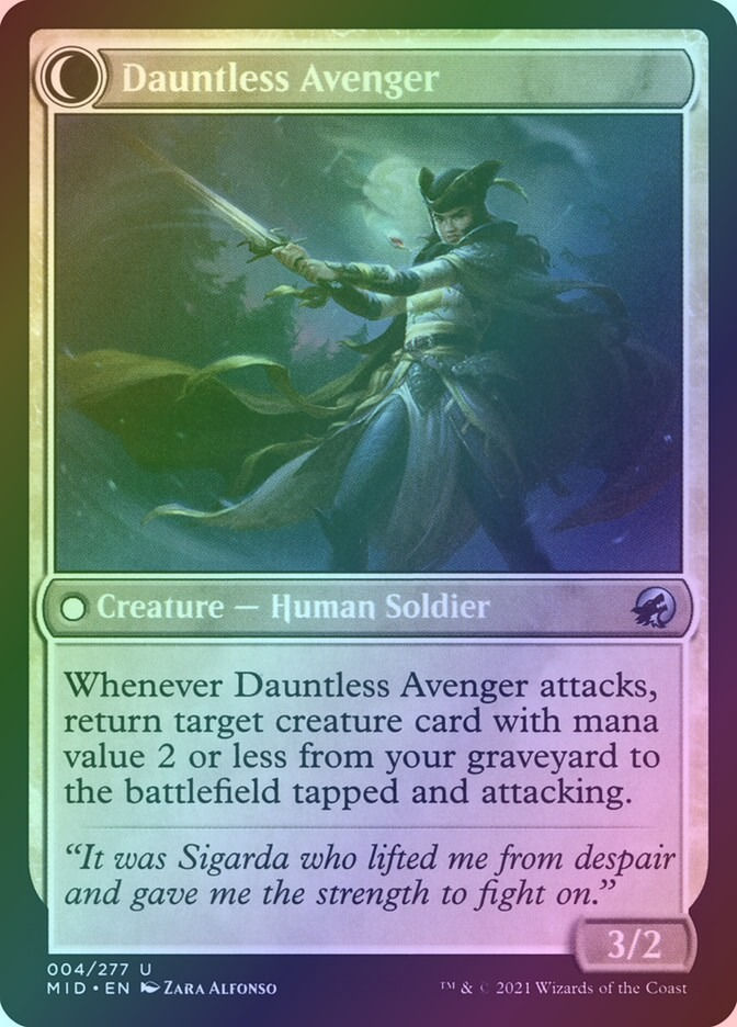 Bereaved Survivor // Dauntless Avenger (MID) (4) / Foil — cara 2 de 2