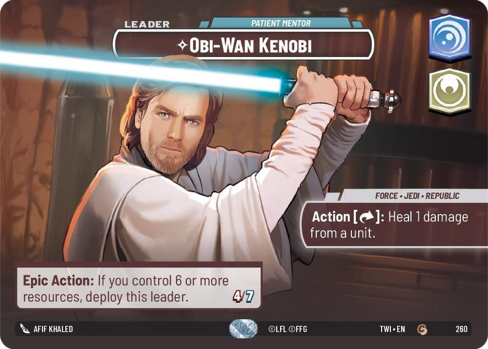 Obi-Wan Kenobi - Patient Mentor (Showcase)(TWI)(260)/Foil