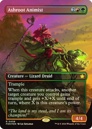 Ashroot Animist (FDN) (406) / Mana Foil / Borderless