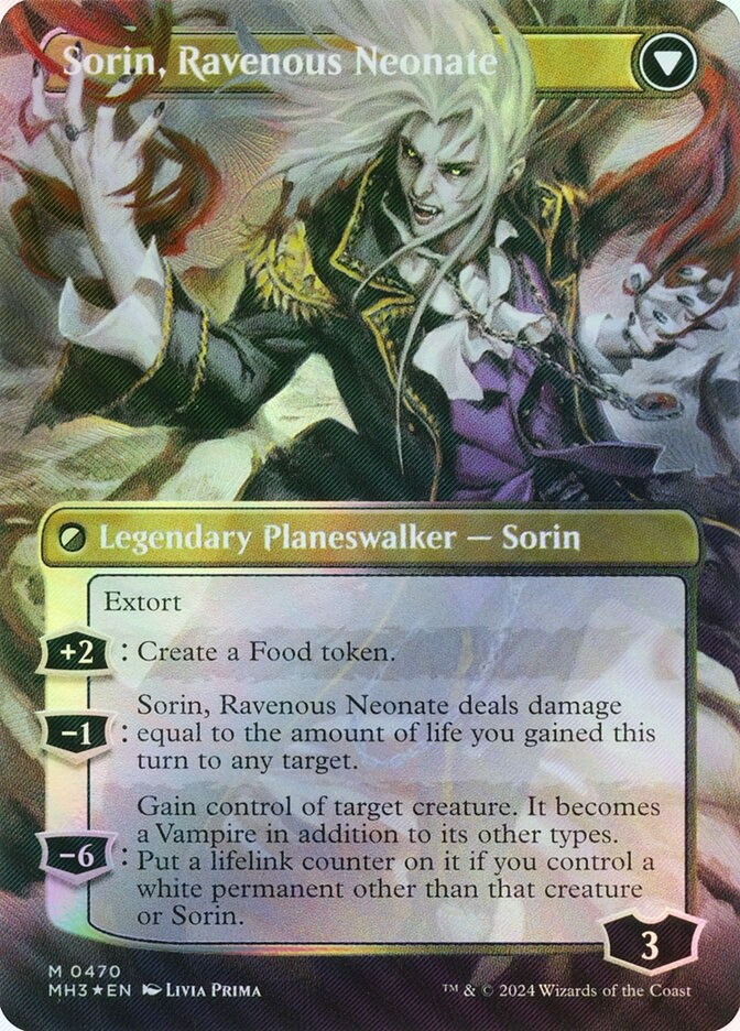 Sorin of House Markov // Sorin (MH3) (470) / Borderless / Textured Foil — cara 2 de 2