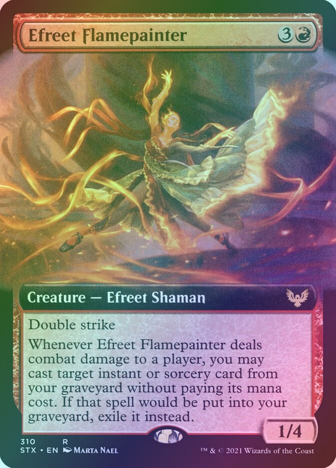 Efreet Flamepainter (STX) (310) / Extended Art / Foil